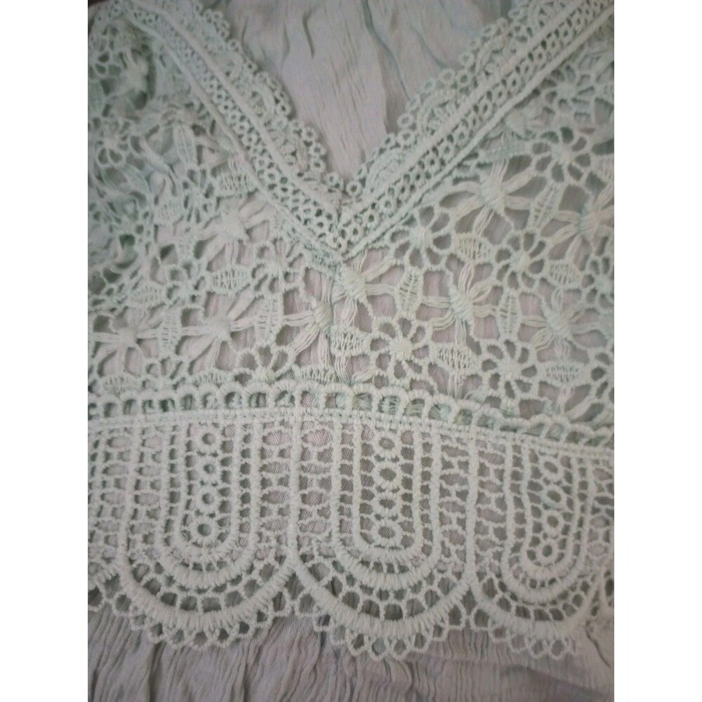 Liv & Lottie Mint Green Hi-Low Adjustable Spaghetti Strap Dress sz XL Juniors - Picture 4 of 10